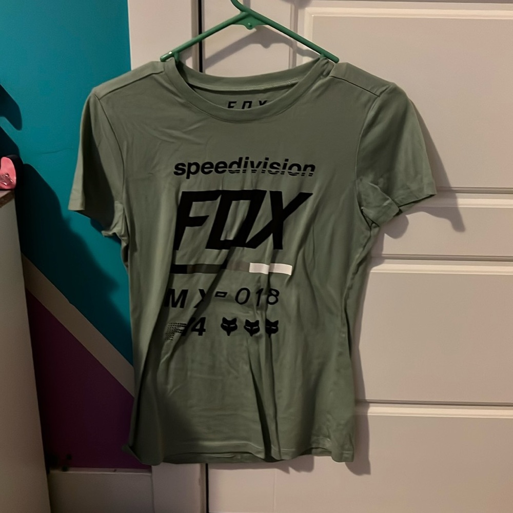 Green speed division fox shirt (WORN TWICE)